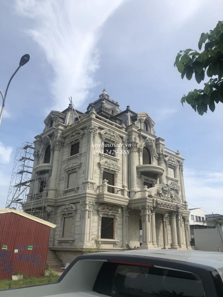 Ngói đá slate tự nhiên lợp mái biệt thự cao cấp